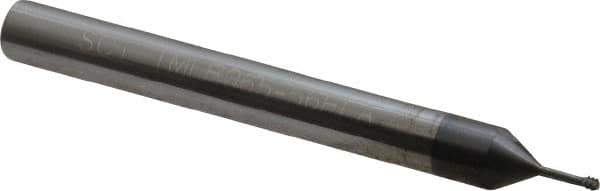 Scientific Cutting Tools - #2-56 UNC, 0.065" Cutting Diam, 3 Flute, Solid Carbide Helical Flute Thread Mill - Internal Thread, 0.2" LOC, 2-1/2" OAL, 1/4" Shank Diam - Exact Tool & Supply