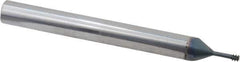 Scientific Cutting Tools - #4-40 UNC, 0.082" Cutting Diam, 3 Flute, Solid Carbide Helical Flute Thread Mill - Internal Thread, 0.225" LOC, 2-1/2" OAL, 1/4" Shank Diam - Exact Tool & Supply