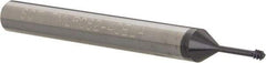 Scientific Cutting Tools - #4-40 UNC, 0.082" Cutting Diam, 3 Flute, Solid Carbide Helical Flute Thread Mill - Internal Thread, 0.3" LOC, 2-1/2" OAL, 1/4" Shank Diam - Exact Tool & Supply