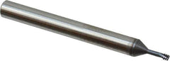 Scientific Cutting Tools - #6-40 UNF, 0.1" Cutting Diam, 3 Flute, Solid Carbide Helical Flute Thread Mill - Internal Thread, 0.26" LOC, 2-1/2" OAL, 1/4" Shank Diam - Exact Tool & Supply