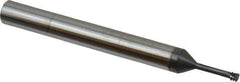 Scientific Cutting Tools - #6-40 UNF, 0.1" Cutting Diam, 3 Flute, Solid Carbide Helical Flute Thread Mill - Internal Thread, 0.4" LOC, 2-1/2" OAL, 1/4" Shank Diam - Exact Tool & Supply
