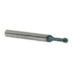 Scientific Cutting Tools - 1/4-20 UNC, 0.186" Cutting Diam, 3 Flute, Solid Carbide Helical Flute Thread Mill - Internal Thread, 1/2" LOC, 2-1/2" OAL, 1/4" Shank Diam - Exact Tool & Supply