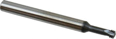Scientific Cutting Tools - 1/4-32 UNEF, 0.186" Cutting Diam, 3 Flute, Solid Carbide Helical Flute Thread Mill - Internal Thread, 1/2" LOC, 2-1/2" OAL, 1/4" Shank Diam - Exact Tool & Supply
