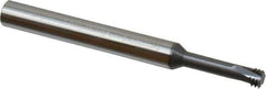 Scientific Cutting Tools - 1/4-32 UNEF, 0.186" Cutting Diam, 3 Flute, Solid Carbide Helical Flute Thread Mill - Internal Thread, 0.7" LOC, 2-1/2" OAL, 1/4" Shank Diam - Exact Tool & Supply