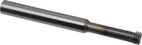 Scientific Cutting Tools - 5/16-28 UN, 0.234" Cutting Diam, 3 Flute, Solid Carbide Helical Flute Thread Mill - Internal Thread, 0.85" LOC, 2-1/2" OAL, 1/4" Shank Diam - Exact Tool & Supply