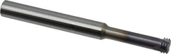 Scientific Cutting Tools - 5/16-28 UN, 0.234" Cutting Diam, 3 Flute, Solid Carbide Helical Flute Thread Mill - Internal Thread, 0.85" LOC, 2-1/2" OAL, 1/4" Shank Diam - Exact Tool & Supply