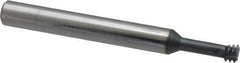 Scientific Cutting Tools - 3/8-16 UNC, 0.285" Cutting Diam, 3 Flute, Solid Carbide Helical Flute Thread Mill - Internal Thread, 3/4" LOC, 3-1/2" OAL, 3/8" Shank Diam - Exact Tool & Supply
