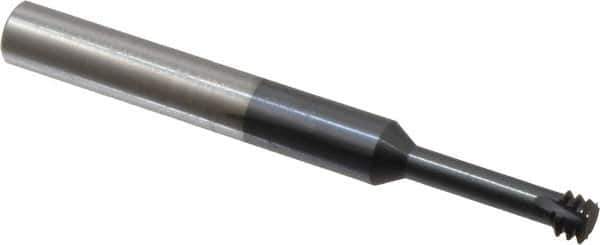 Scientific Cutting Tools - 3/8-16 UNC, 0.285" Cutting Diam, 3 Flute, Solid Carbide Helical Flute Thread Mill - Internal Thread, 1" LOC, 3-1/2" OAL, 3/8" Shank Diam - Exact Tool & Supply