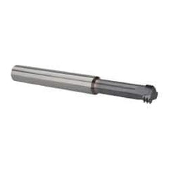 Scientific Cutting Tools - 1/2-18 UNS, 0.37" Cutting Diam, 3 Flute, Solid Carbide Helical Flute Thread Mill - Internal Thread, 1.2" LOC, 3-1/2" OAL, 3/8" Shank Diam - Exact Tool & Supply