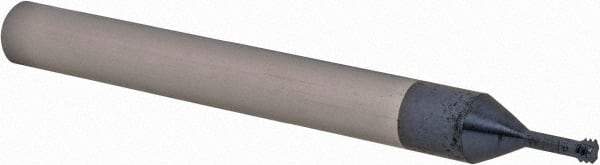 Scientific Cutting Tools - M3x0.50 Metric Coarse, 0.09" Cutting Diam, 3 Flute, Solid Carbide Helical Flute Thread Mill - Internal Thread, 0.225" LOC, 2-1/2" OAL, 1/4" Shank Diam - Exact Tool & Supply