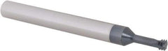 Scientific Cutting Tools - M5x0.80 Metric Coarse, 0.15" Cutting Diam, 3 Flute, Solid Carbide Helical Flute Thread Mill - Internal Thread, 0.4" LOC, 2-1/2" OAL, 1/4" Shank Diam - Exact Tool & Supply