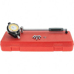 Starrett - 1.4 to 2.4" Dial Bore Gage - 0.0005" Graduation, 6" Gage Depth - Exact Tool & Supply