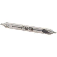 Cle-Line - #1 Plain Cut 60° Incl Angle High Speed Steel Combo Drill & Countersink - Exact Tool & Supply