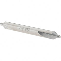 Cleveland - #2 Plain Cut 60° Incl Angle Solid Carbide Combo Drill & Countersink - Exact Tool & Supply
