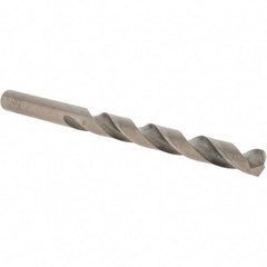 Cle-Force - Letter N 135° Cobalt Jobber Drill - Gold Finish Finish, Right Hand Cut, Spiral Flute, Straight Shank, 4-3/8" OAL, Split Point - Exact Tool & Supply