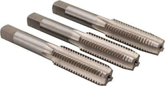 Cle-Line - M14x2.00 Metric, 4 Flute, Bottoming, Plug & Taper, Bright Finish, High Speed Steel Tap Set - Right Hand Cut, 3-37/64" OAL, 1-23/32" Thread Length, Series 0404 - Exact Tool & Supply