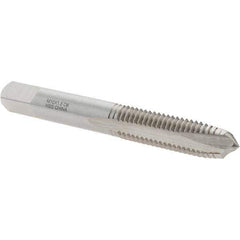 Cle-Force - M10x1.50 Metric Coarse, 3 Flute, Bright Finish, High Speed Steel Spiral Point Tap - Plug Chamfer, Right Hand Thread, 2-15/16" OAL, 1-1/4" Thread Length, 9.68mm Shank Diam, Series 1694M - Exact Tool & Supply