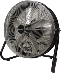 Maxess Climate Control Technologies - 18" Blade, 5/64 hp, 1,550, 2,000 & 2,680 CFM, Oscillating Industrial Circulation Fan - Floor Stand, 120 Volts, 3 Speed - Exact Tool & Supply