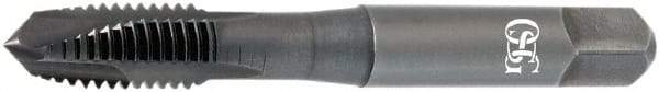 OSG - M2.5x0.45, D2, 2 Flutes, Plug Chamfer, Oxide Finish, Powdered Metal Spiral Point STI Tap - 1-15/16" OAL, 0.141" Shank Diam, 5/8" Thread Length, 3/16" Square Length, 0.11" Square Size, 6H Class of Fit, Series 344STI - Exact Tool & Supply