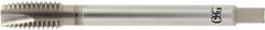 OSG - M22x2.50, 3 Flute, HR Finish, Powdered Metal Spiral Point Tap - Plug Chamfer, Right Hand Thread, 5-1/8" OAL, 2-1/2" Thread Length, 0.8" Shank Diam, 6H Class of Fit, Series 338NI - Exact Tool & Supply