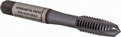 Kennametal - 5/16-18, 3 Flute, TiCN/TiN Finish, Vanadium High Speed Steel Spiral Point Tap - Plug Chamfer, Right Hand Thread, 2-23/32" OAL, 17.5mm Thread Length, 8.08mm Shank Diam, 3B Class of Fit, Series GOtap - Exact Tool & Supply
