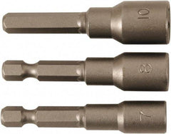 Wiha - 1/4" Drive, Nut Setter Screwdriver Bit - 55mm OAL - Exact Tool & Supply