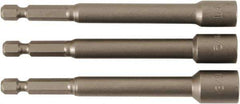 Wiha - 1/4" Drive, Nut Setter Screwdriver Bit - 4" OAL - Exact Tool & Supply