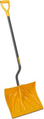 True Temper - 18 Inch Wide Blade x 13-3/4 Inch High Blade Snow Shovel - 36 Inch Long Metal Shaft Handle with Poly D-Grip - Exact Tool & Supply