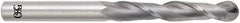 OSG - 20mm Diam, 76mm LOC, 2 Flute Solid Carbide Ball End Mill - Uncoated, Single End, 153mm OAL, 20mm Shank Diam, Spiral Flute - Exact Tool & Supply