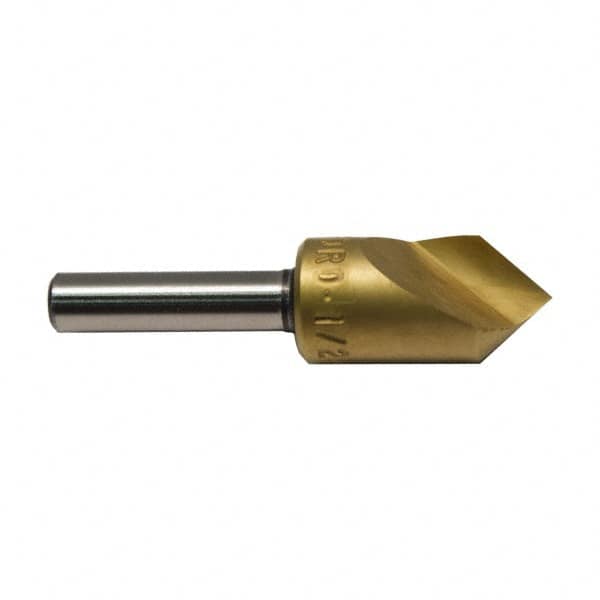 M.A. Ford - 5/8" Head Diam, 1/4" Shank Diam, 1 Flute 100° High Speed Steel Countersink - Exact Tool & Supply