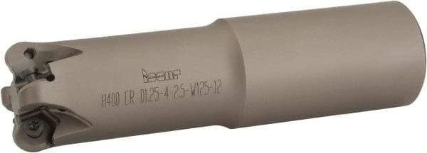 Iscar - 1-1/4" Cutting Diam, 1-1/4" Shank Diam, Straight Shank Indexable Copy End Mill - 4 Inserts, H400 RNHU 1205 Insert, H400, ER-12 Toolholder, Through Coolant - Exact Tool & Supply