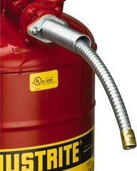 Justrite - 9 Inch Long, Safety Can Metal Flexible Nozzle - 5/8 Inch Diameter, Compatible with Type II Safety Cans - Exact Tool & Supply