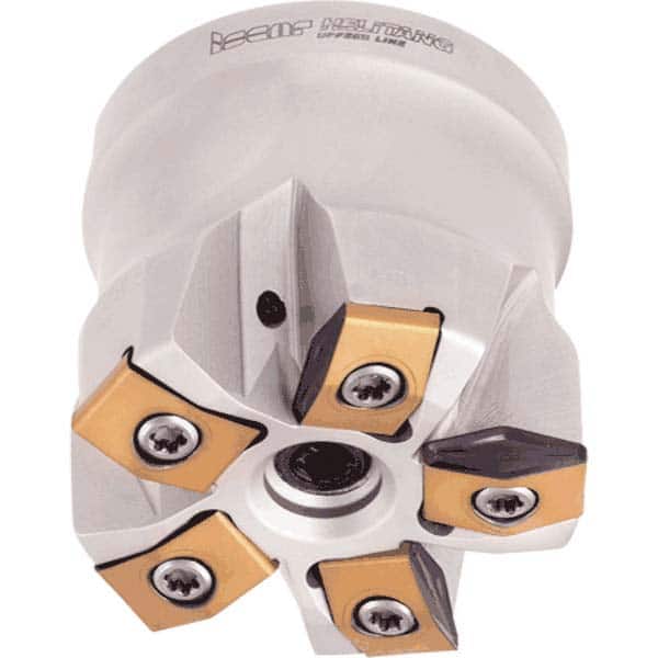Iscar - Indexable High-Feed Face Mills; Cutting Diameter (Decimal Inch): 3.0000 ; Maximum Depth of Cut (Decimal Inch): 0.0590 ; Arbor Hole Diameter (Decimal Inch): 1.0000 ; Overall Height (Inch): 2 ; Series: FFV ; Cutter Style: FFV - Exact Tool & Supply