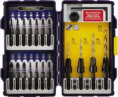 Irwin - 19 Piece, 1/4 to 7/16" Head Diam, Single End Countersink Set - Exact Tool & Supply