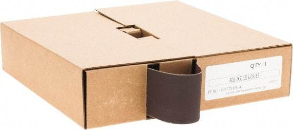 Made in USA - 2" x 50 Yd 320 Grit Aluminum Oxide Cloth Roll - J Weighted Backing - Exact Tool & Supply