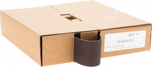 Made in USA - 2" x 50 Yd 240 Grit Aluminum Oxide Cloth Roll - J Weighted Backing - Exact Tool & Supply