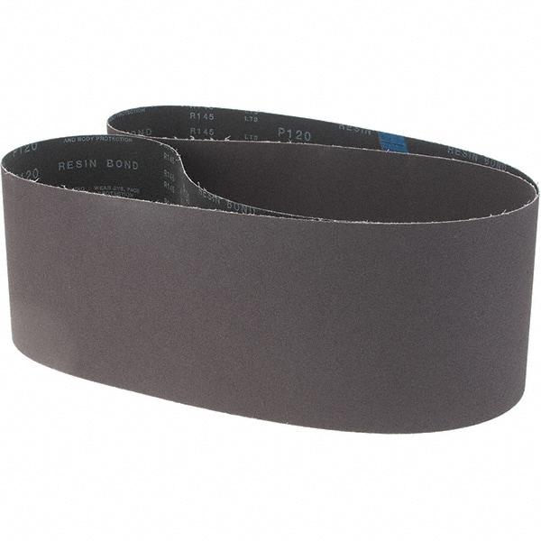 Made in USA - 6" Wide x 89" OAL, 120 Grit, Aluminum Oxide Abrasive Belt - Aluminum Oxide, Medium, Coated, X Weighted Cloth Backing - Exact Tool & Supply