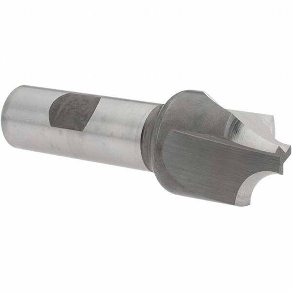Melin Tool - 3/8" Radius, 1-1/8" Mill Diam, 3 Flute Cobalt Corner Rounding End Mill - Single End, Uncoated, 3/8" Tip Diam, 3-1/2" OAL, 1-1/8" Shank Diam - Exact Tool & Supply