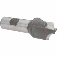 Melin Tool - 3/8" Radius, 1-1/8" Mill Diam, 3 Flute Cobalt Corner Rounding End Mill - Single End, Uncoated, 3/8" Tip Diam, 3-1/2" OAL, 1-1/8" Shank Diam - Exact Tool & Supply