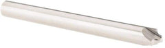 Melin Tool - 1/16" Radius, 3 Flute Solid Carbide Corner Rounding End Mill - Single End, Uncoated, 1/8" Tip Diam, 2-1/2" OAL, 1/4" Shank Diam - Exact Tool & Supply