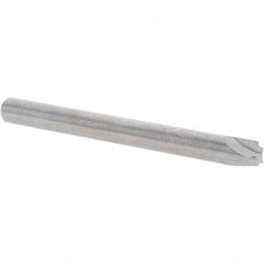 Melin Tool - 1/32" Radius, 3 Flute Solid Carbide Corner Rounding End Mill - Single End, Uncoated, 1/8" Tip Diam, 2" OAL, 3/16" Shank Diam - Exact Tool & Supply
