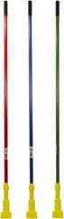 Rubbermaid - 60" Standard Fiberglass Clamp Jaw Mop Handle - 5" Mop Head Band, Plastic Connector, Use with Wet Mops - Exact Tool & Supply