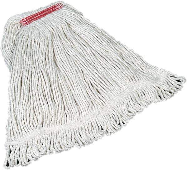 Rubbermaid - Red Head Band, Large Cotton Loop End Mop Head - 4 Ply, Screw On Connection - Exact Tool & Supply