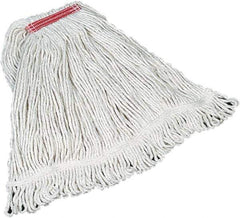 Rubbermaid - Red Head Band, Large Cotton Loop End Mop Head - 4 Ply, Screw On Connection - Exact Tool & Supply