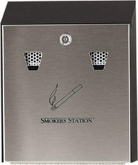 Rubbermaid - Steel Wall Mounted Ashtray - 10" Wide x 12-1/2" High - Exact Tool & Supply