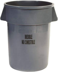 Rubbermaid - Round, Gray Food Storage Container - 31-1/2" High x 24" Wide - Exact Tool & Supply