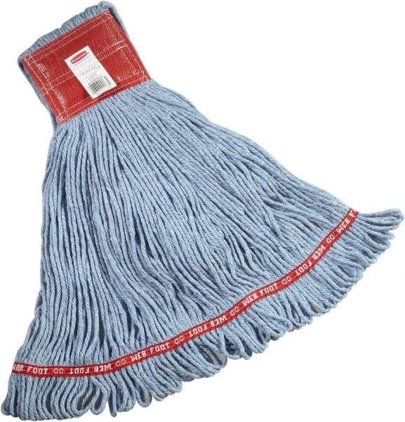 Rubbermaid - 5" Red Head Band, Large Blended Fiber Loop End Mop Head - 4 Ply, Clamp Jaw Connection - Exact Tool & Supply