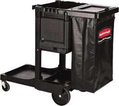 Rubbermaid - Aluminum & Structural Web Plastic Janitor Cart - 552mm Width, 1,168.4mm Long - Exact Tool & Supply