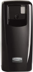 Rubbermaid - 0.019 Cu Ft Coverage, Black Metered Aerosol Dispenser - D Battery Required - Exact Tool & Supply