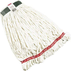 Rubbermaid - 1" Green Head Band, Medium Blended Fiber Loop End Mop Head - Side Loading Connection - Exact Tool & Supply